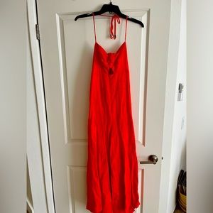 Anthropologie Orange/Red jumpsuit
